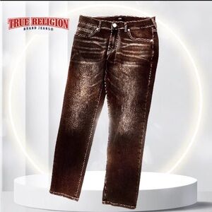 Tru Religion Black Geno Relaxed Slim Jeans